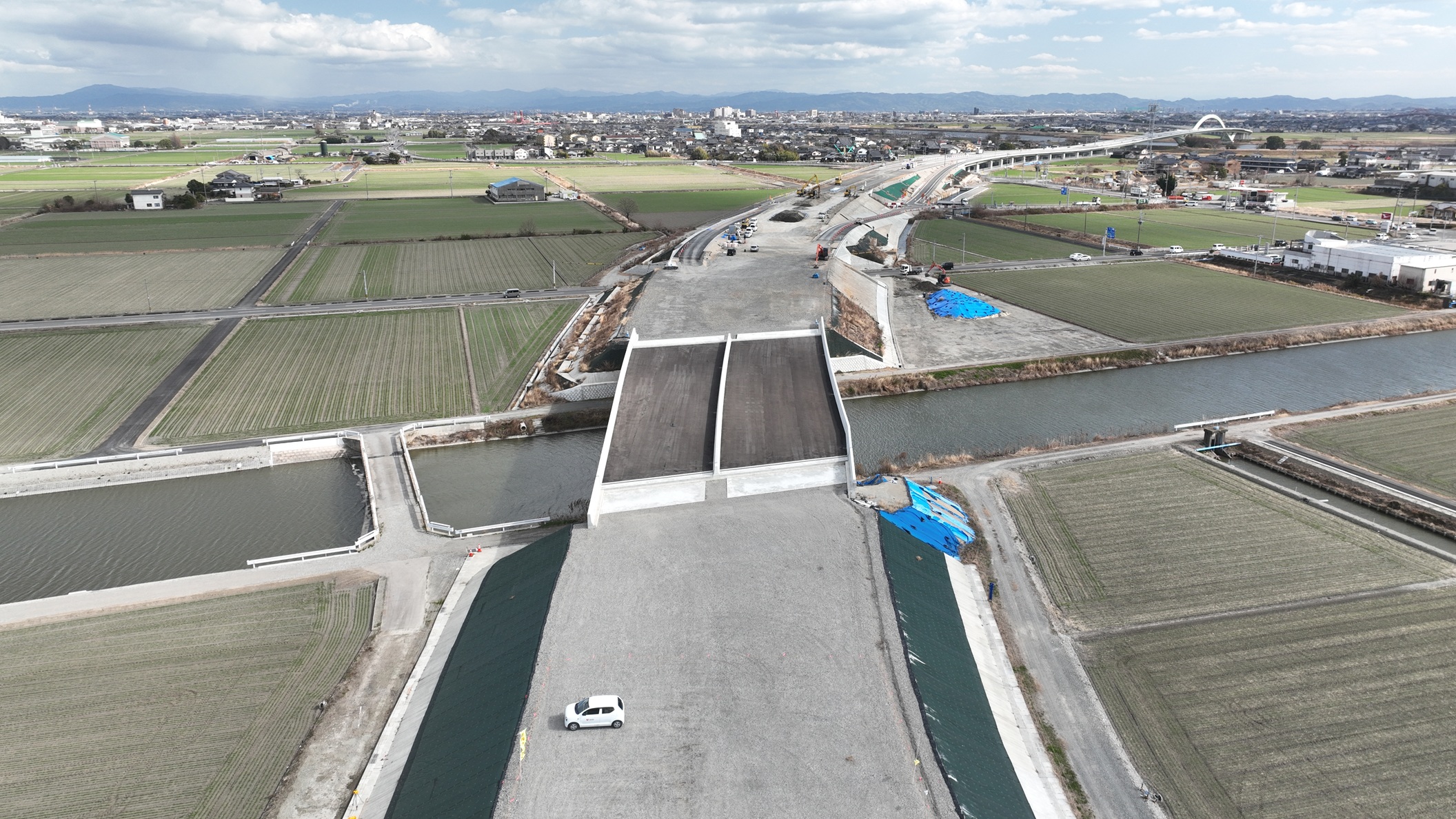 諸富IC付近 遠景