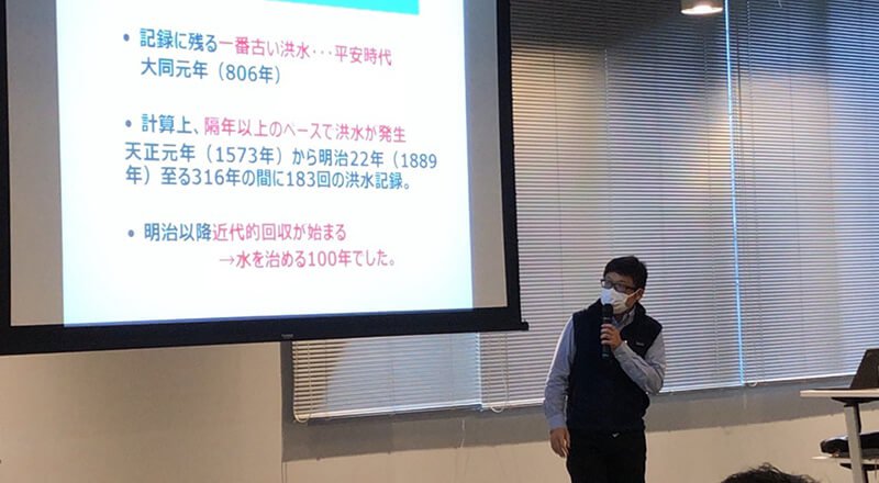 筑後川流域住民との意見交換会 IN 九州大学　令和３年１月７日（木）-川嶋 睦己さん：河川協力団体「筑後川連携倶楽部」副理事長