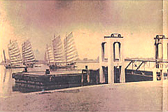 昭和初期の若津港