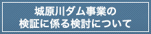 城原川ダム事業の検証に係る検討について