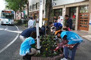 道守花植え