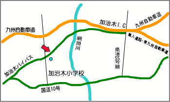 国道１０号加治木バイパス沿線　地図