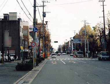 県道 一丁田久留米停車場線（福岡県久留米市小頭町）整備前