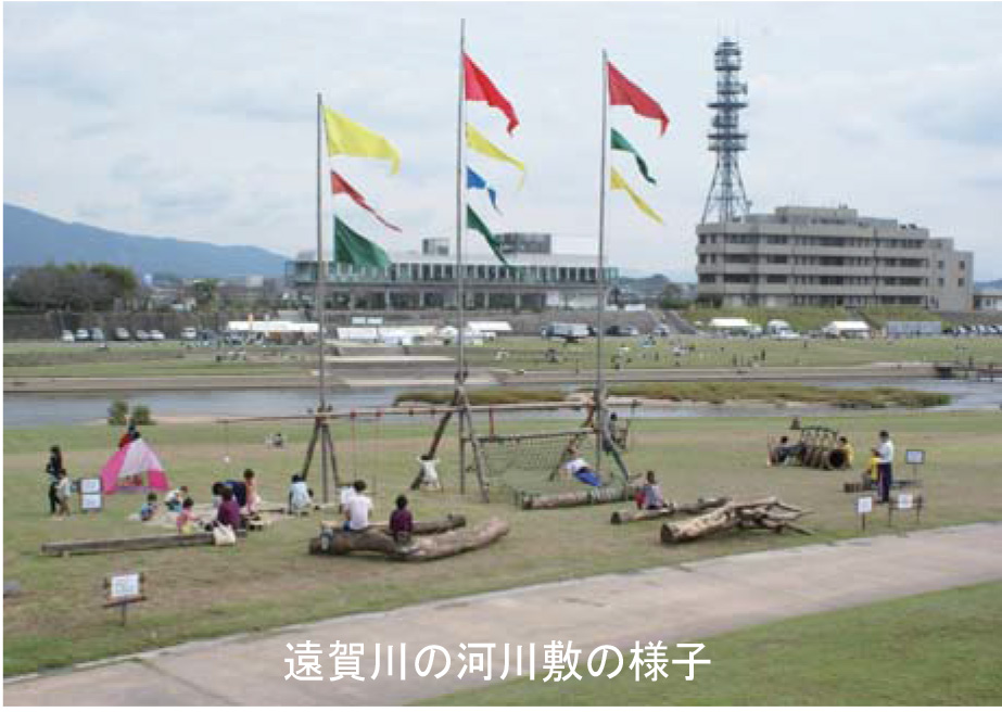 遠賀川の河川敷の様子