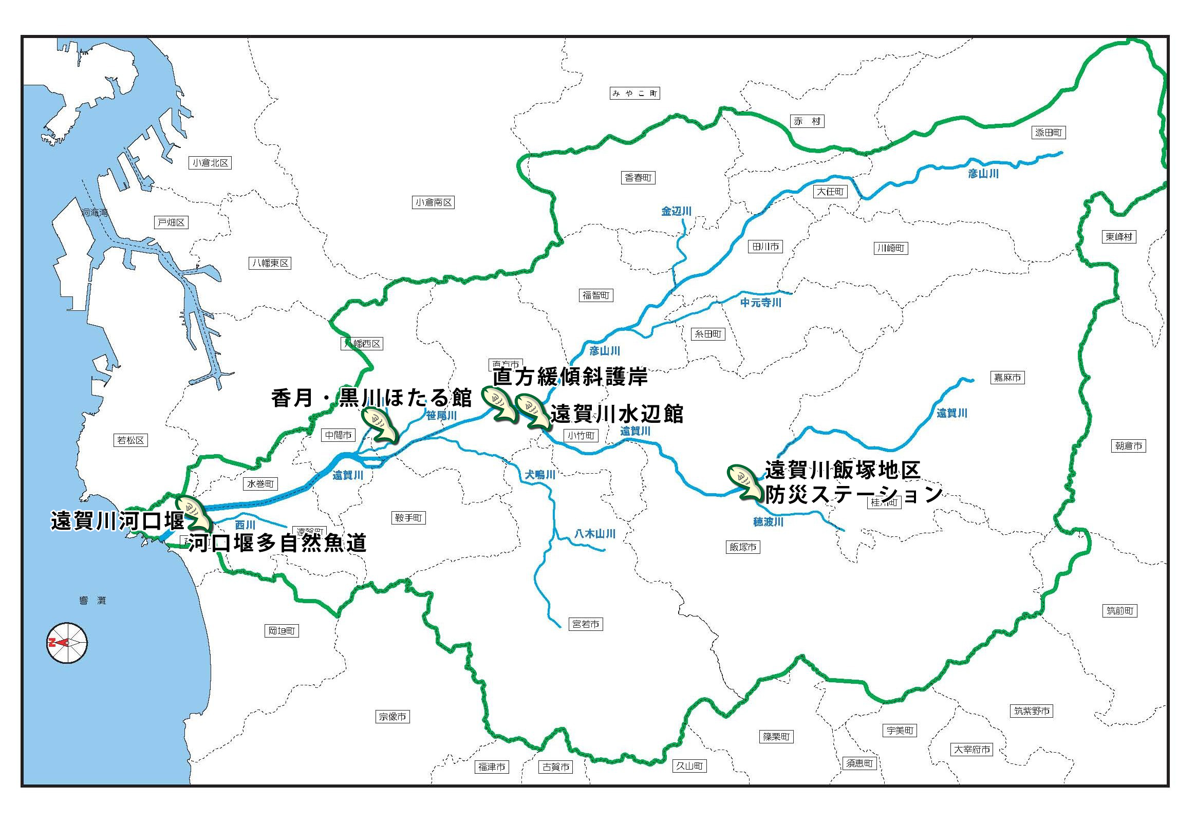 主な施設の位置図