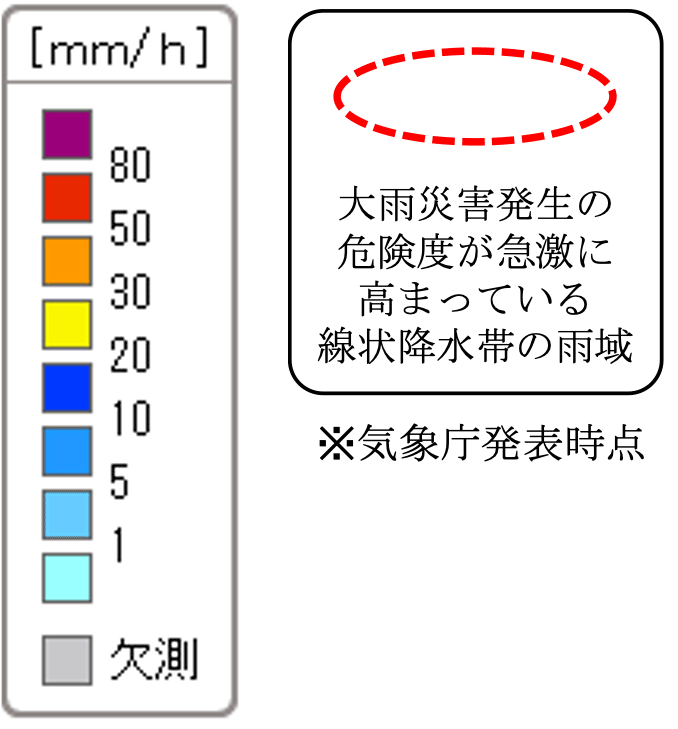 レーダ雨量図についての説明