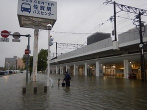 佐賀市内の浸水状況