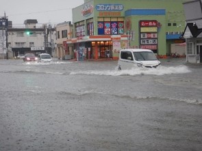 佐賀市内の浸水状況