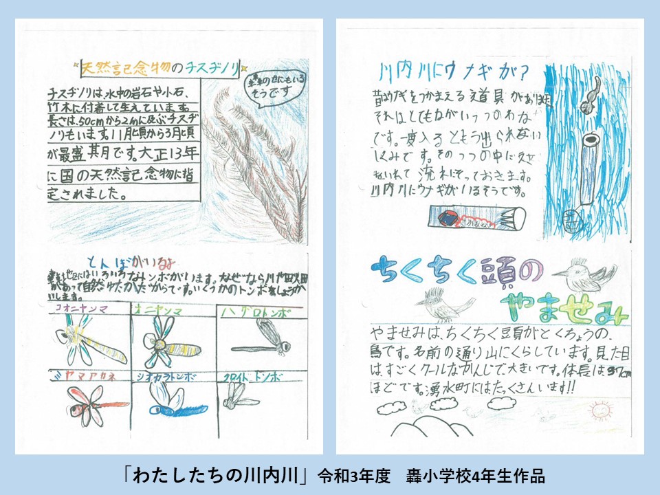 「わたしたちの川内川」轟小学校4年生の作品