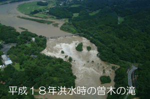 平成18年洪水時の曽木の滝