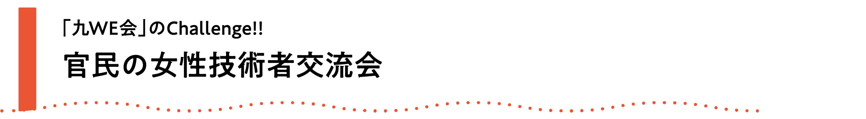 「九WE会」のChallenge!!　官民の女性技術者交流会