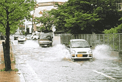 平成11年佐賀市内の浸水状況