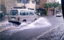 佐賀市内の浸水状況