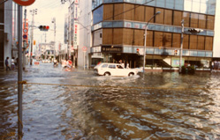 昭和55年佐賀市内の浸水状況