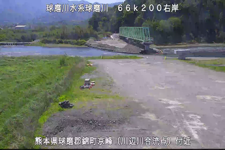 人吉市　川辺川合流点