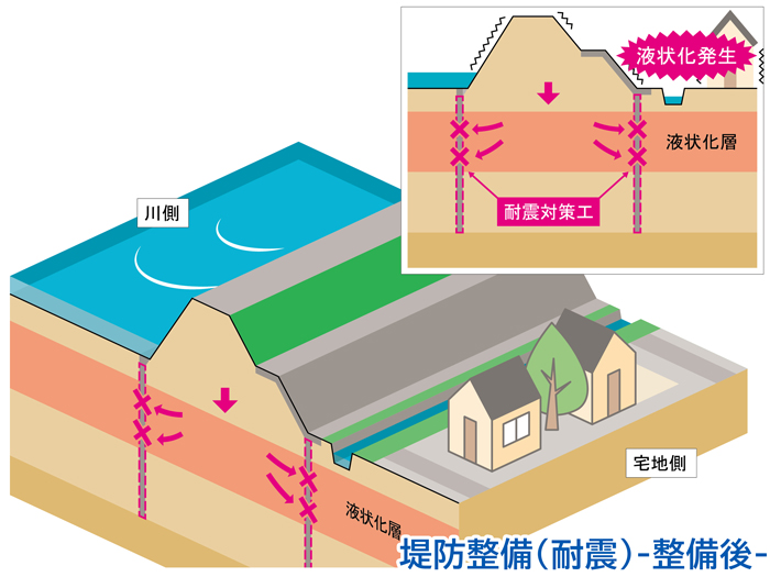 堤防整備（耐震）（整備後）