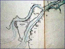 この箇所の明治36年の改修図