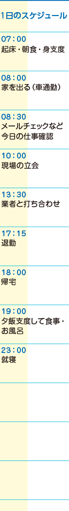 一日のスケジュール
