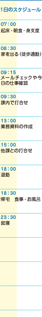 一日のスケジュール