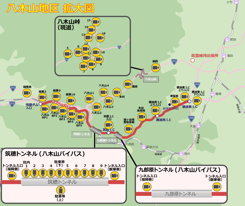 八木山地区 拡大図