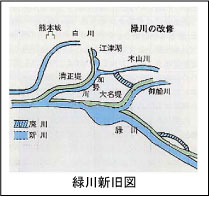 清正堤と御船川付け替え