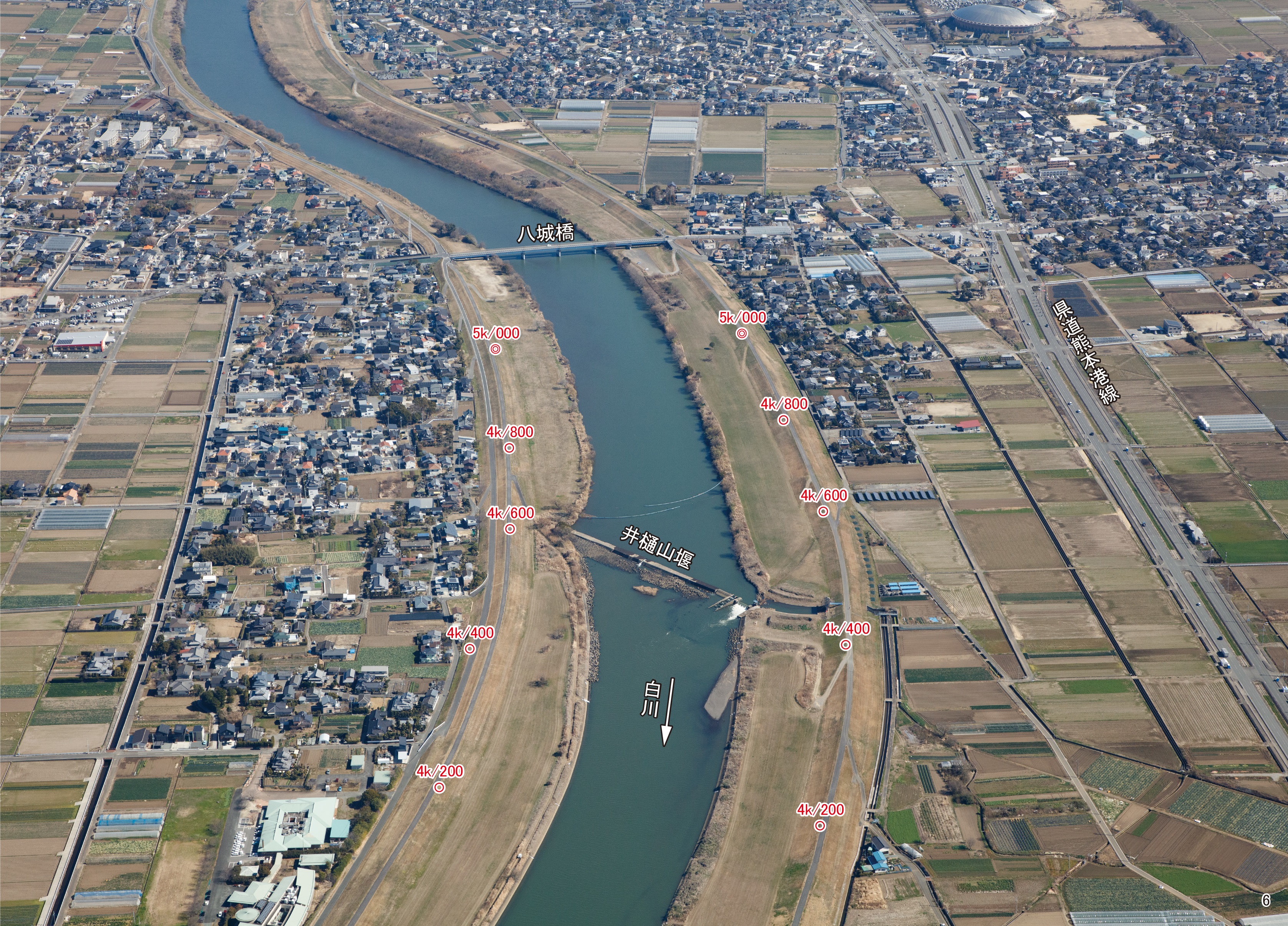白川の航空写真 熊本河川国道事務所｜国土交通省 九州地方整備局