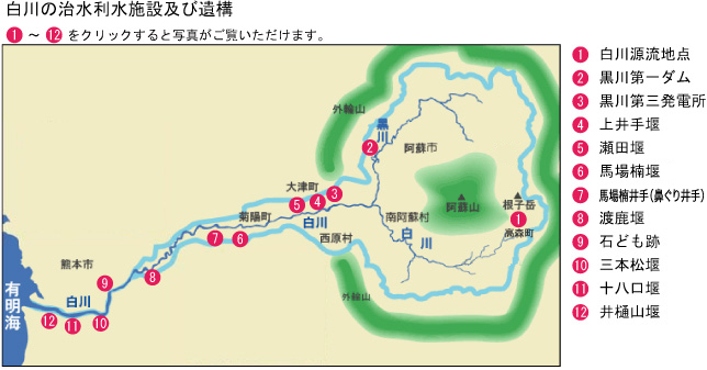 白川の治水利水施設及び遺構