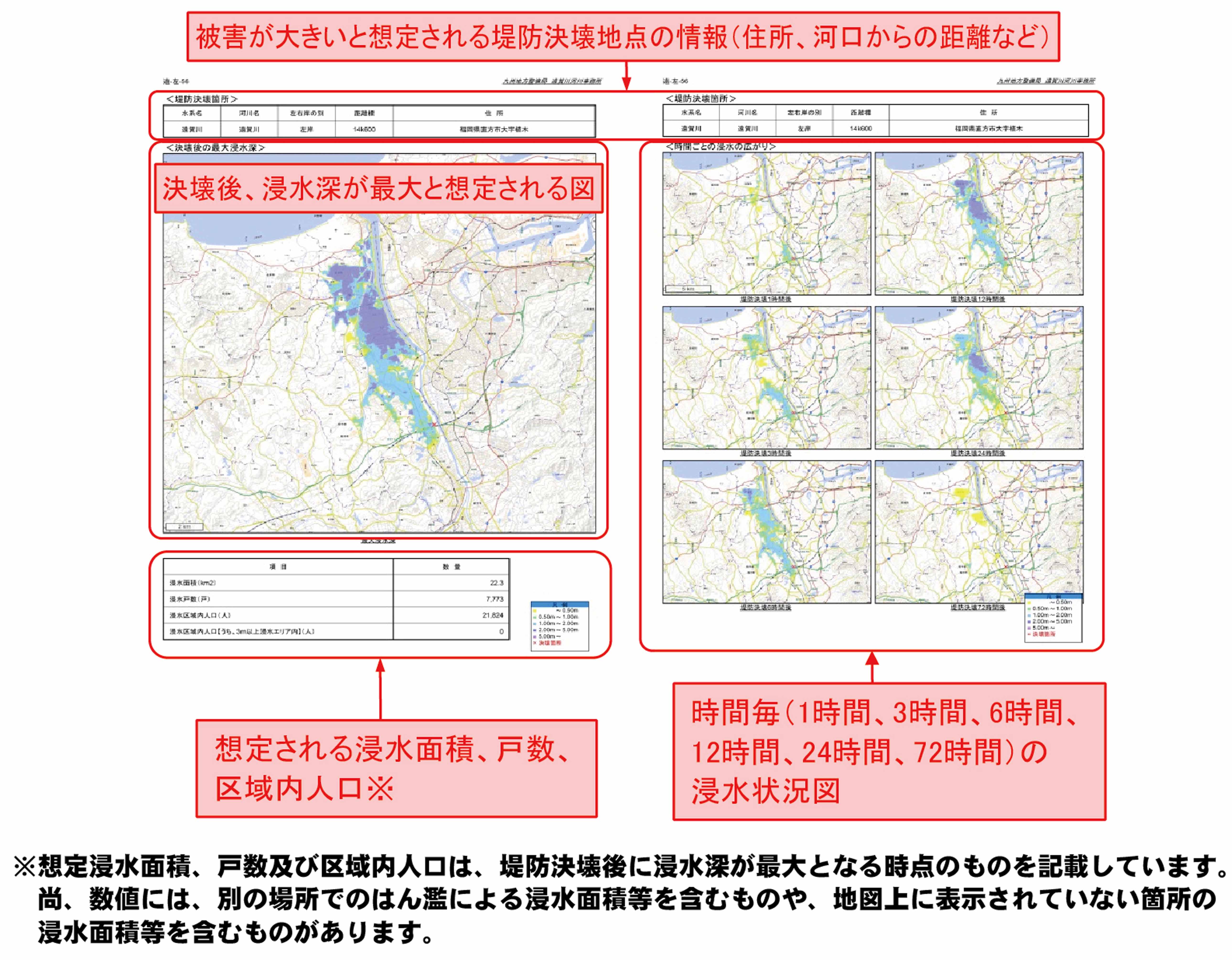 時系列浸水想定区域図（想定最大規模）