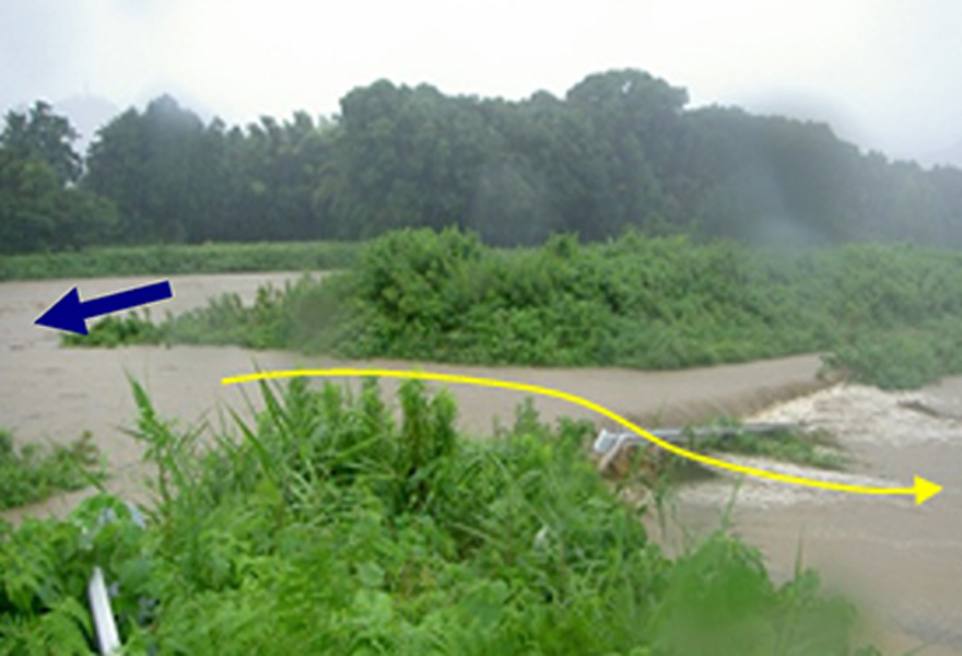 平成21年7月洪水の時の写真