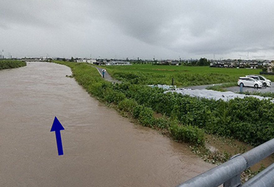 令和3年8月洪水の時の写真