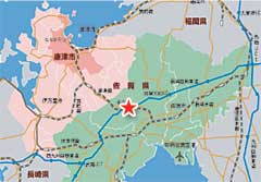 国道203号・東多久バイパス位置図