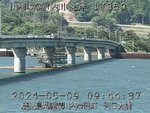 宮崎県の海ライブカメラ｢29川内川河口右岸※｣のライブ画像