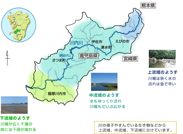 流域で見る川内川のようす