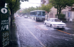 佐賀市内の浸水状況