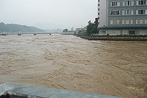 山田川合流点（人吉市）