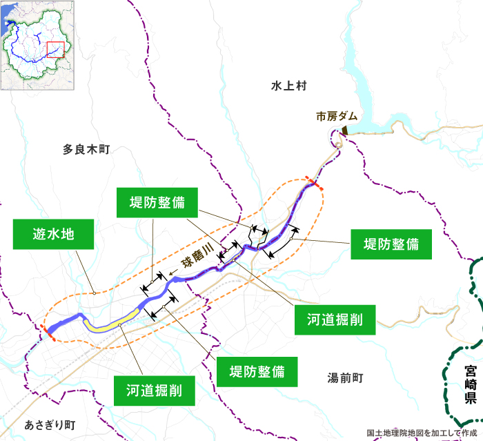 上流部エリア（市房ダム再開発）（多良木町・湯前町・水上村）